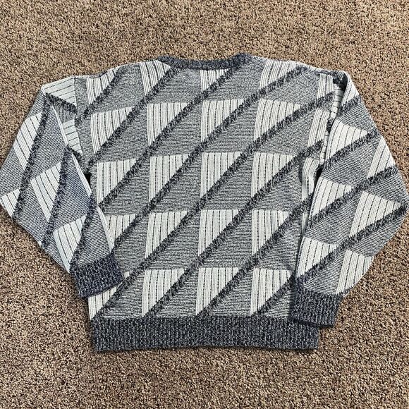VTG 80s 90s Michael Gerald Crewneck Sweater Size S/M Unisex Pull Over Geometric - Picture 2 of 6